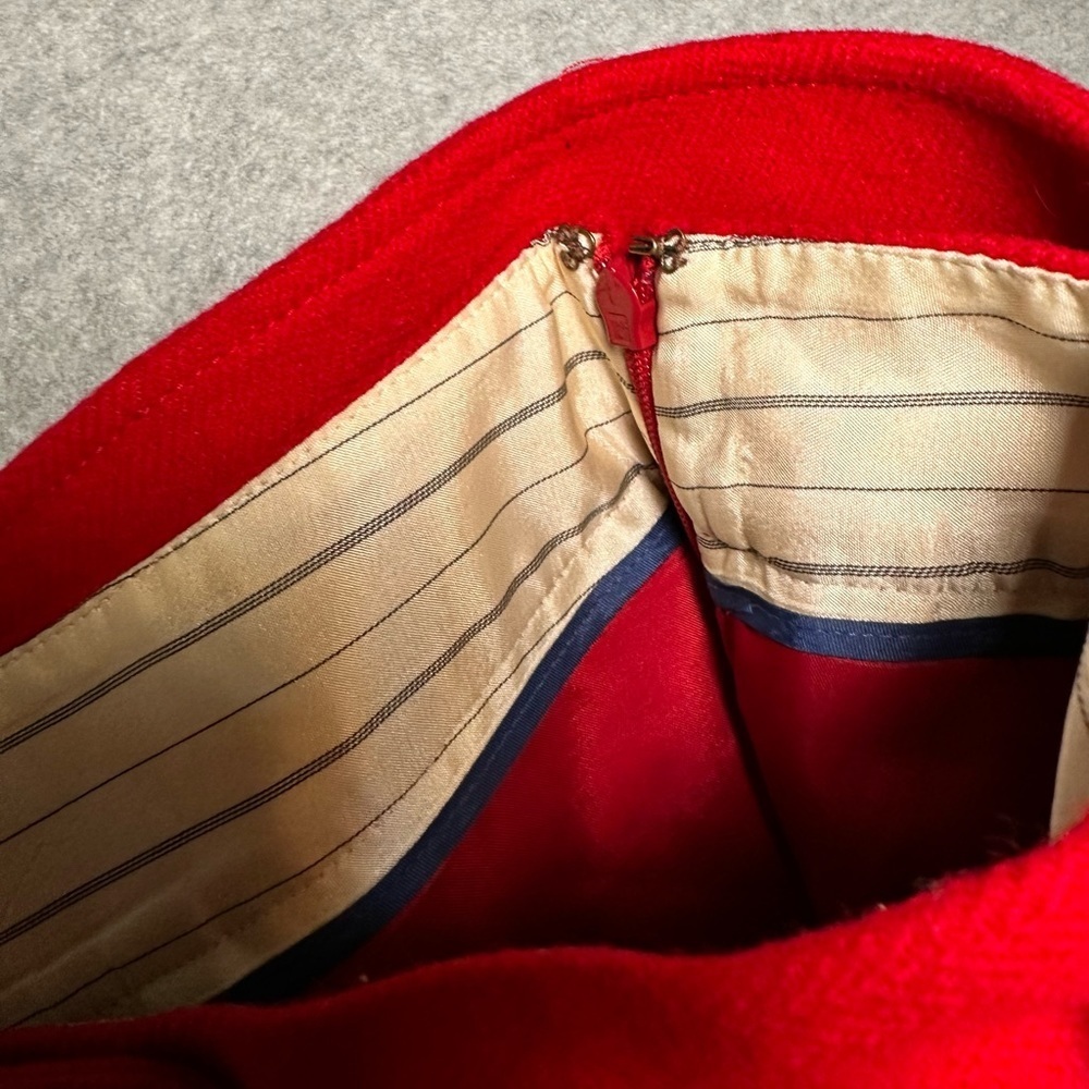 J Crew red wool mini skirt size 2 - Picture 6 of 7